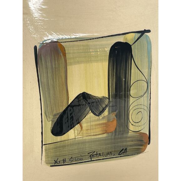 2010 Christy Beckwith Studio Art Pottery Petaluma 9.5" Square Tray -Double Sided - Picture 7 of 9
